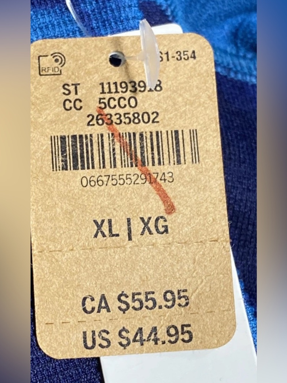 Pink Victoria Secret High-Waist 7/8 Blue Tie-Dye Leggings - Picture 5 of 6